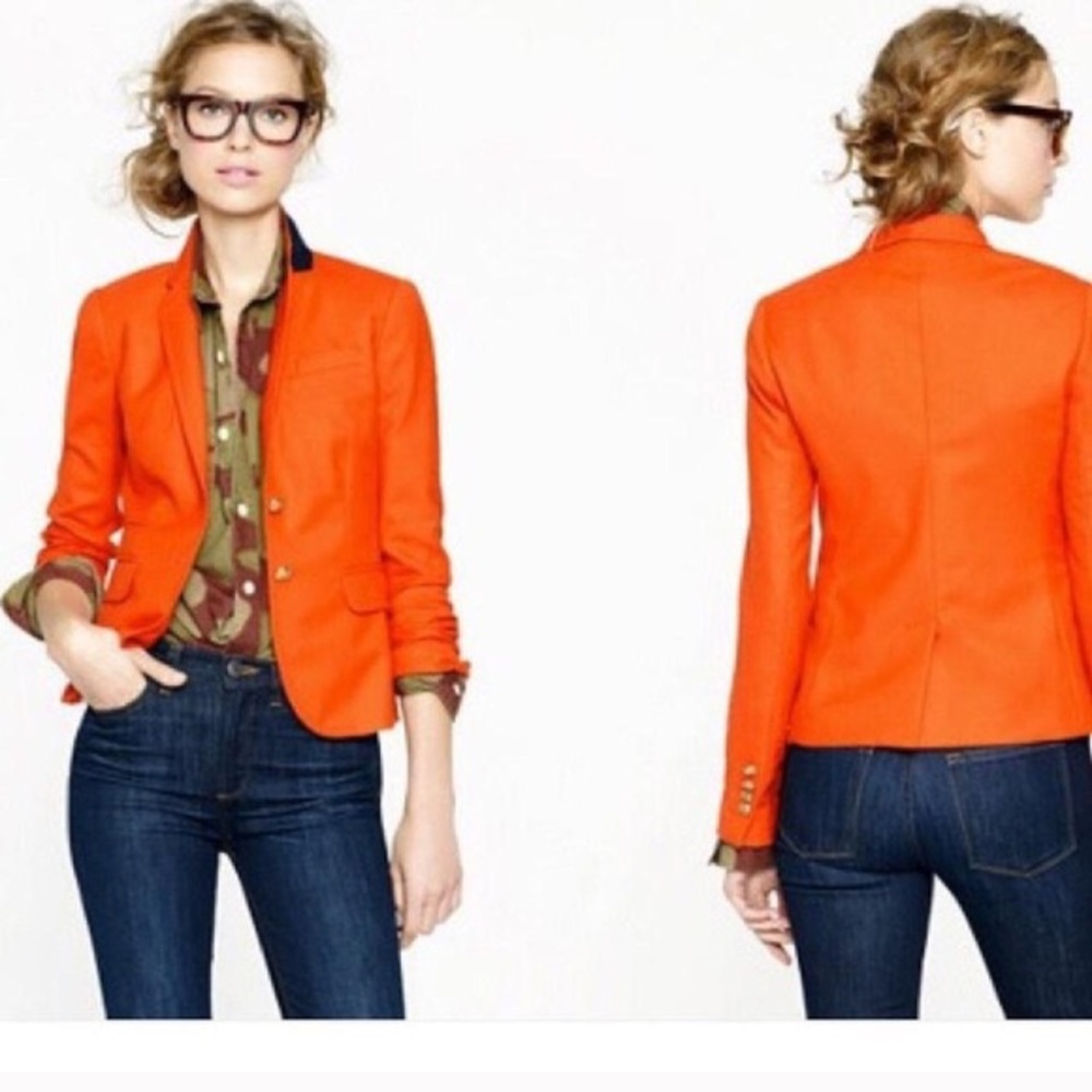 J. Crew Schoolboy Orange Blazer
